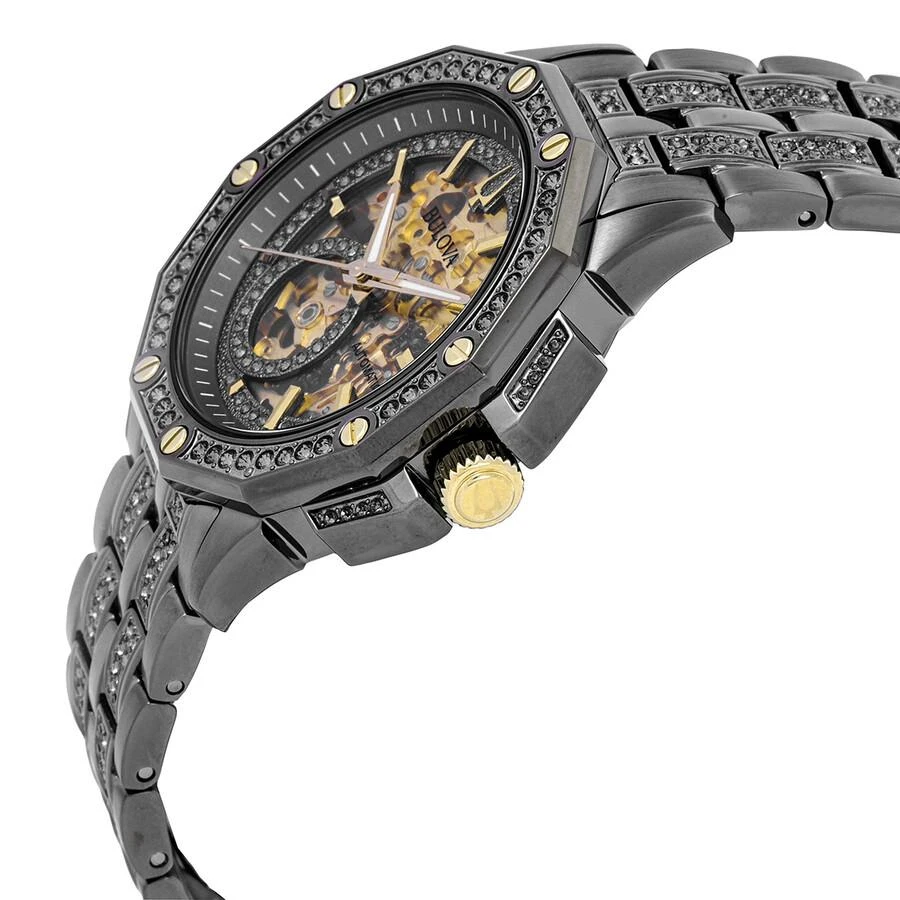 Bulova Octava Automatic Crystal Gold Skeleton Dial Men's Watch 98A293 2