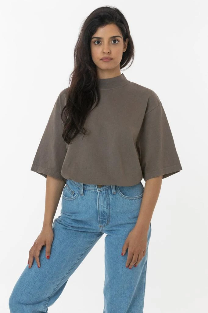 Los Angeles Apparel 1825GD Unisex - Oversized Short Sleeve High Mockneck T-shirt 9