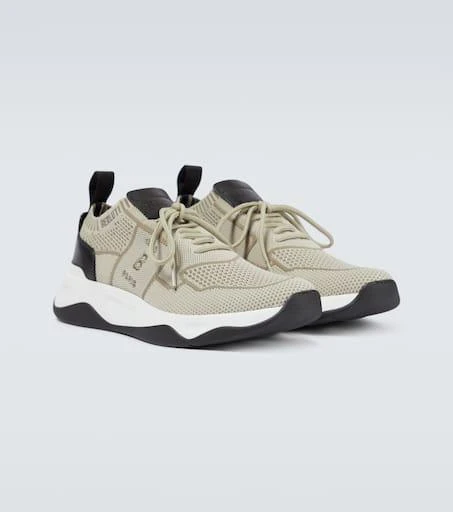 Berluti Shadow knitted and leather sneakers 5