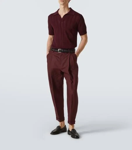 Dolce 
Gabbana Ribbed-knit cotton polo shirt 2