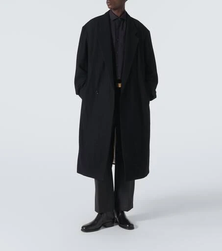 Lemaire Oversized virgin wool twill overcoat 2
