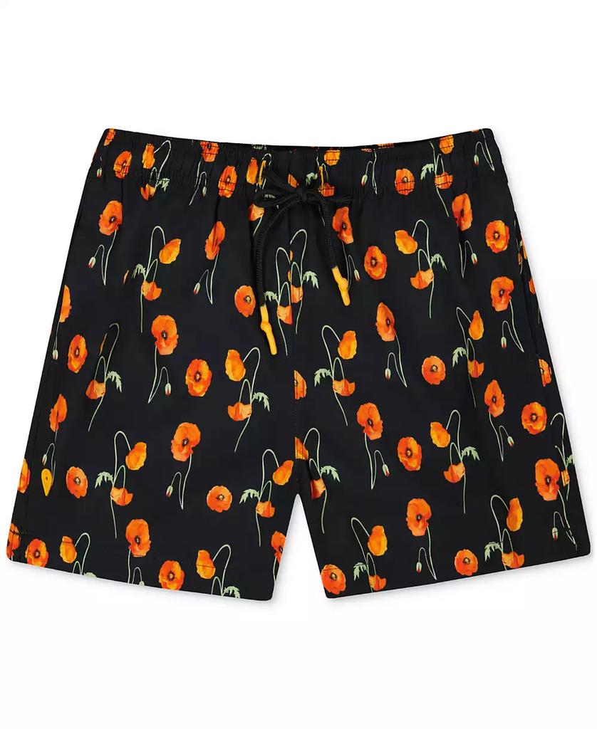 Sunset and Vines Men's Floral Woven Swim Trunks