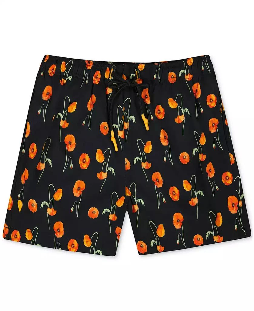 Sunset and Vines Men's Floral Woven Swim Trunks 1