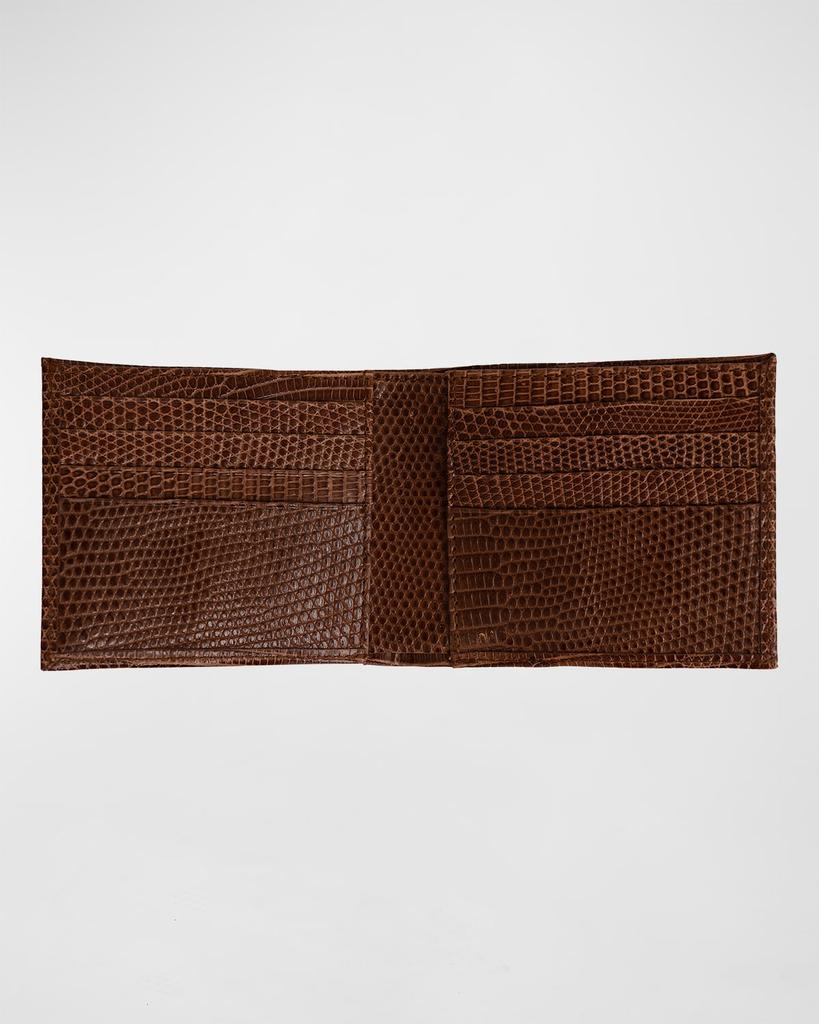 Abas Men's Lizard Leather Bifold Wallet