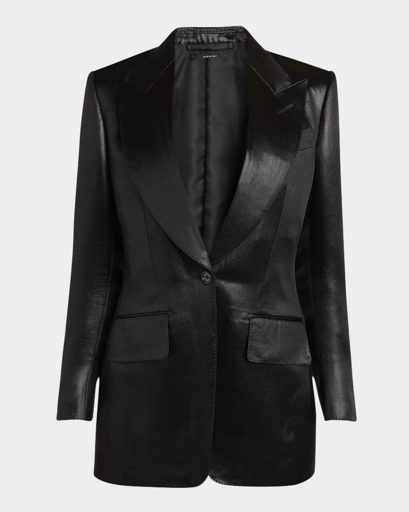 Tom Ford Liquid Satin Single-Breasted Blazer Jacket 1