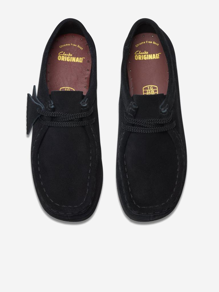 Clarks Kids Suede Wallabee Shoes in Black