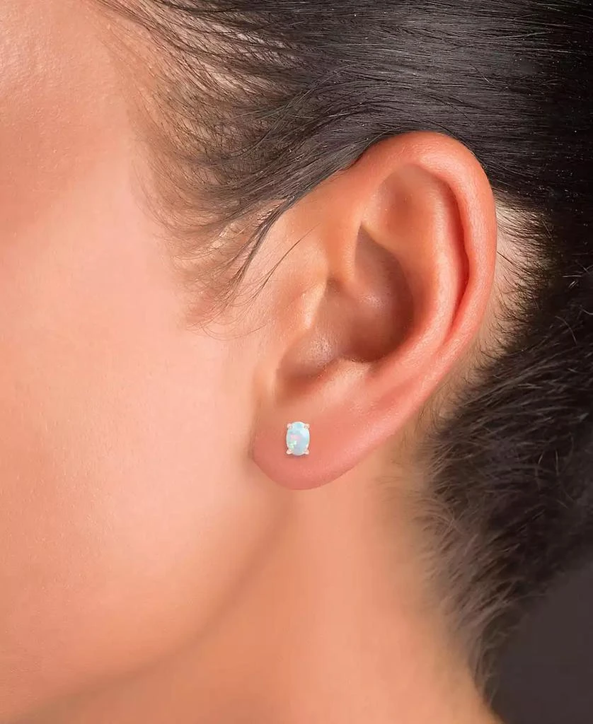 Macy's Lab-Grown Opal Screw Back Closure Stud Earrings (5/8 ct. t.w.) 2