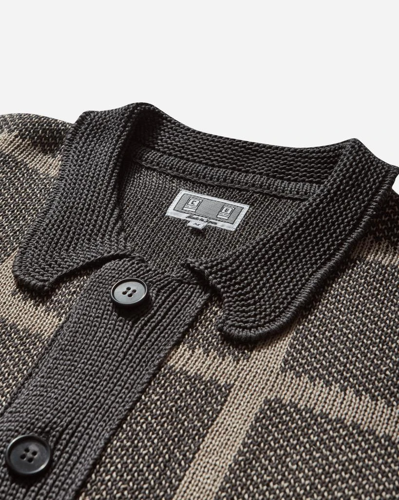 Cav Empt Men's Grid Loose Knit Cardigan Charcoal 3