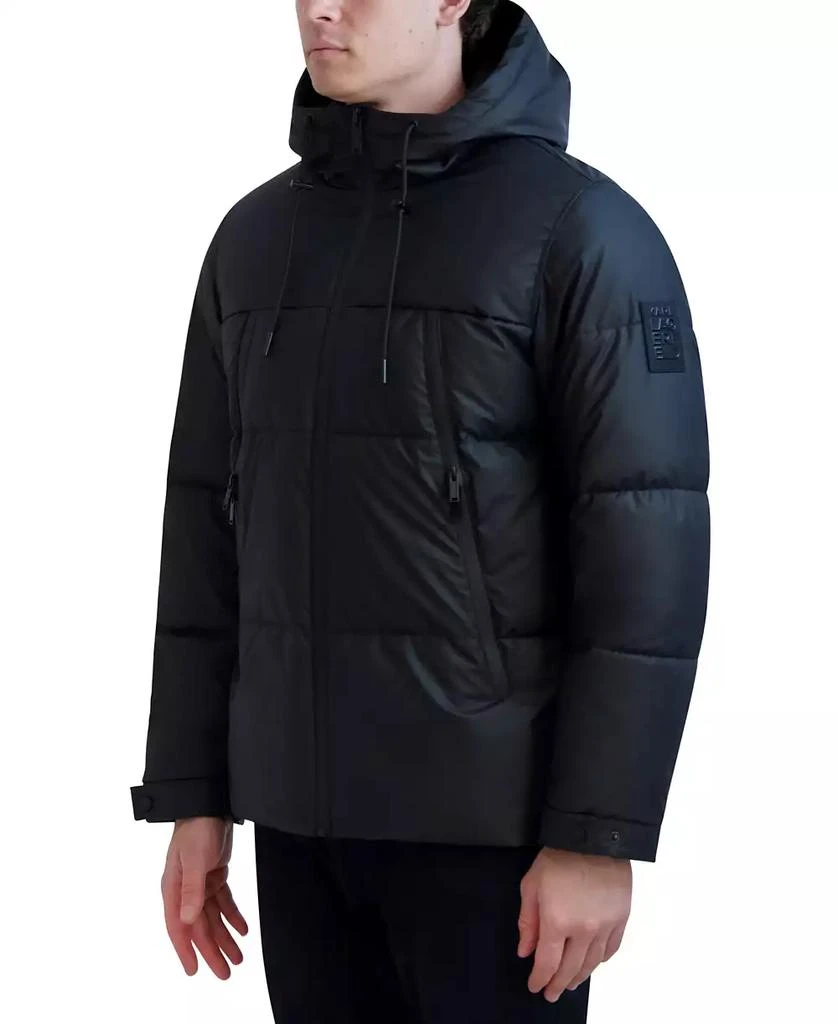 Karl Lagerfeld Paris Men's Hooded Puffer with Elongated Zipper Pockets 3