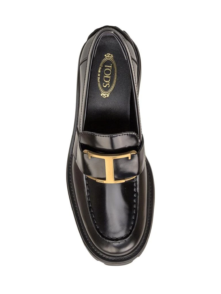 Tod's T-plaque Block Heel Loafers 4