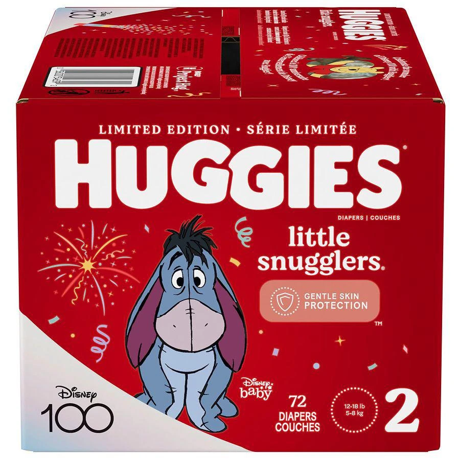 Huggies Little Snugglers Baby Diapers Size 2 (ct 72) 3