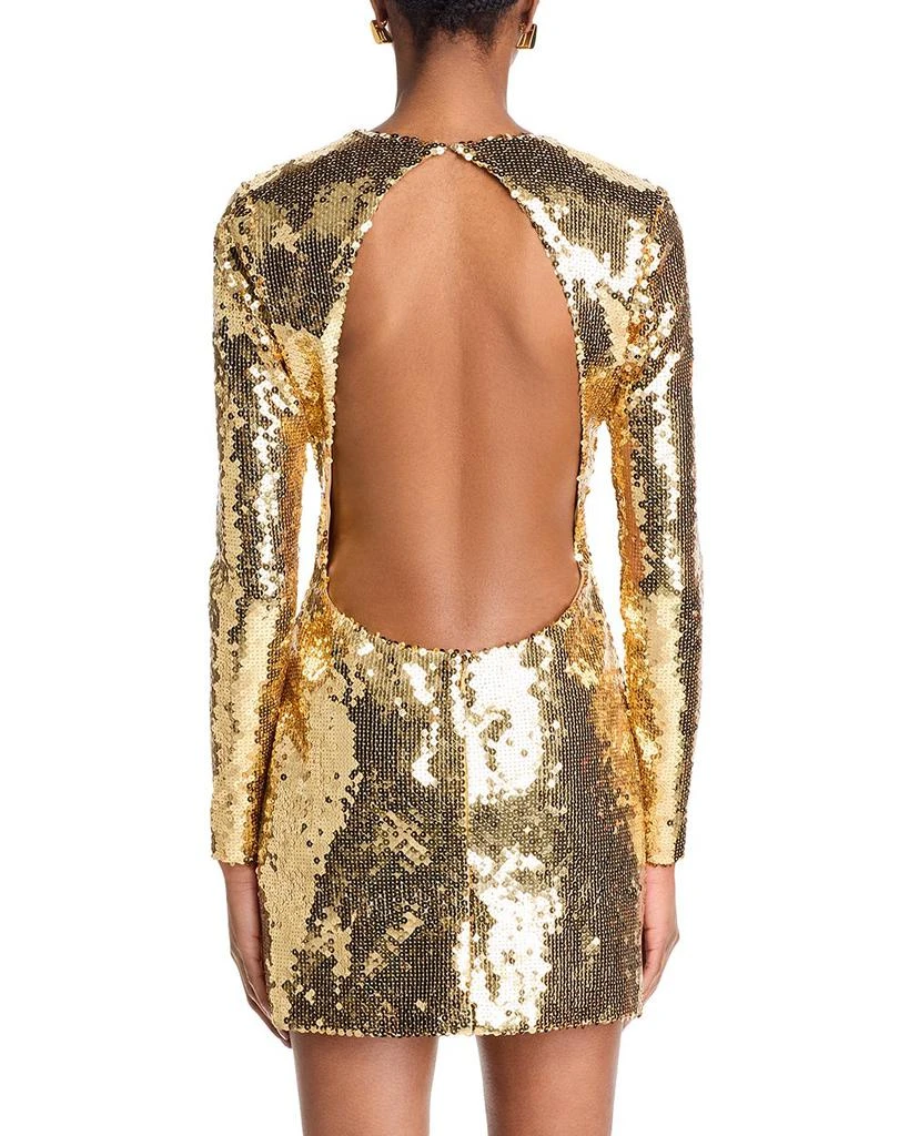 Sergio Hudson Sequin Open Back Mini Dress 4