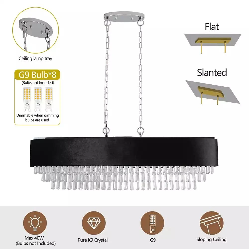 Streamdale Furniture Modern Crystal Chandelier 4