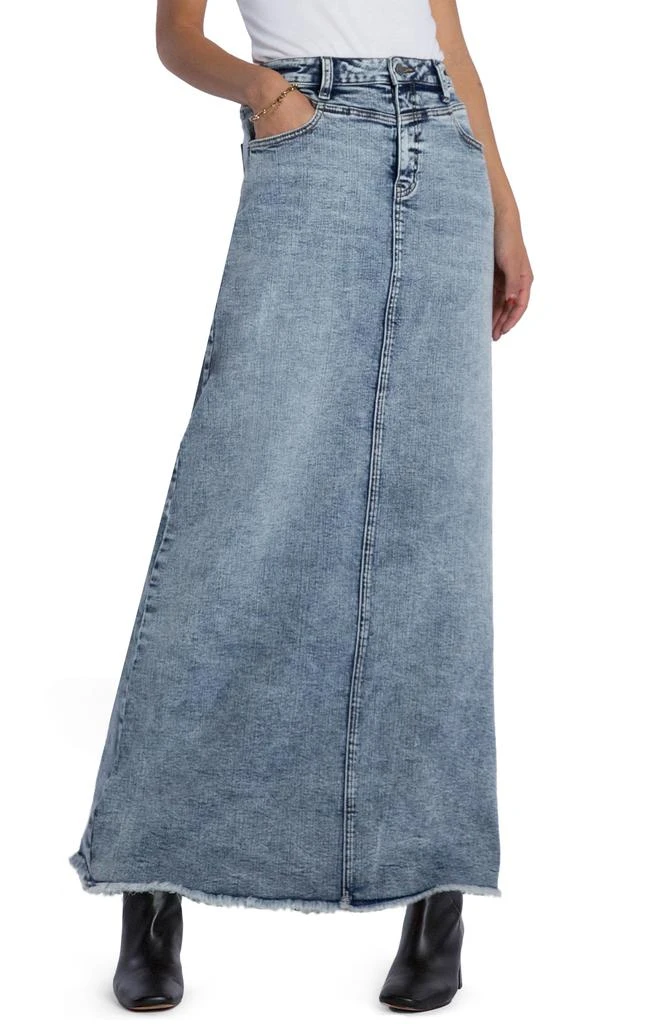 Wash Lab Denim The Lowdown Denim Maxi Skirt 1