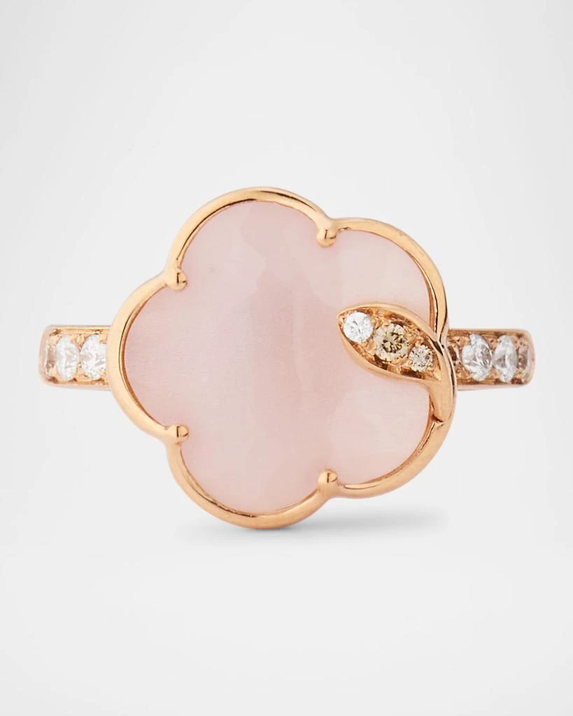 Pasquale Bruni Ton Joli 18K Rose Gold Diamond Ring with Pink Moonstone 1