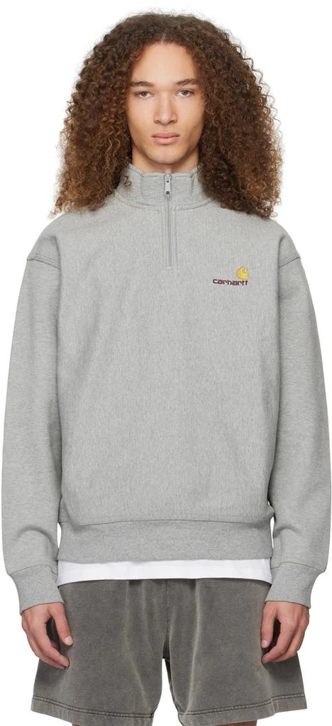 Carhartt Work In Progress Gray American Script Sweatshirt 1