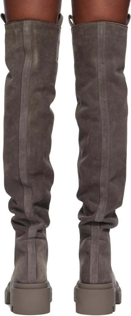 Rick Owens Gray Concordians Wader Bogun Tall Boots 2