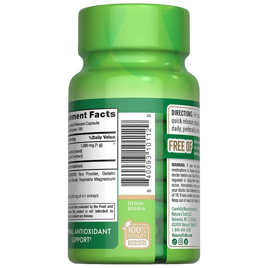 Nature's Truth Milk Thistle Seed Capsules 4