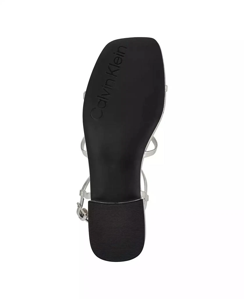 Calvin Klein Women's Sallia Strappy Caged Flat Sandals 5