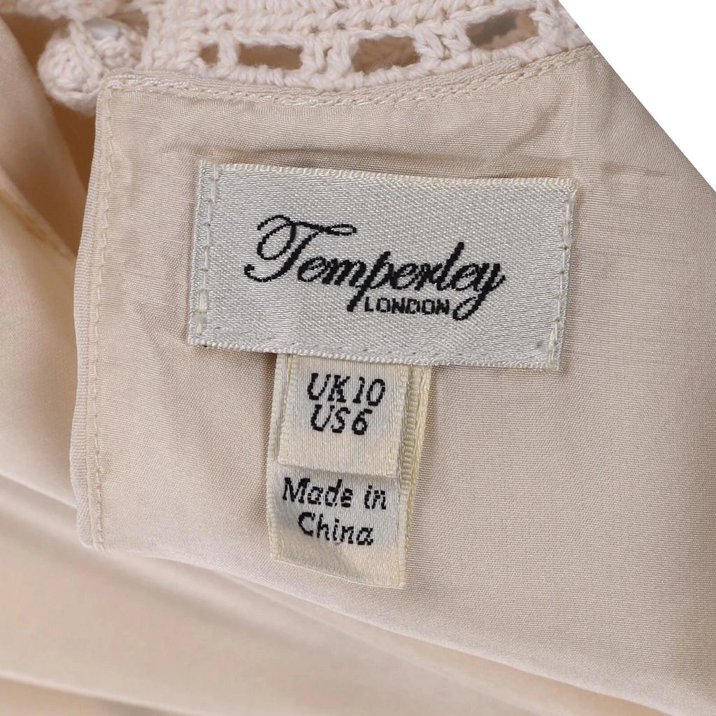 Temperley London Swiss Dot Lace Straps Mini Dress in Ivory Silk 6