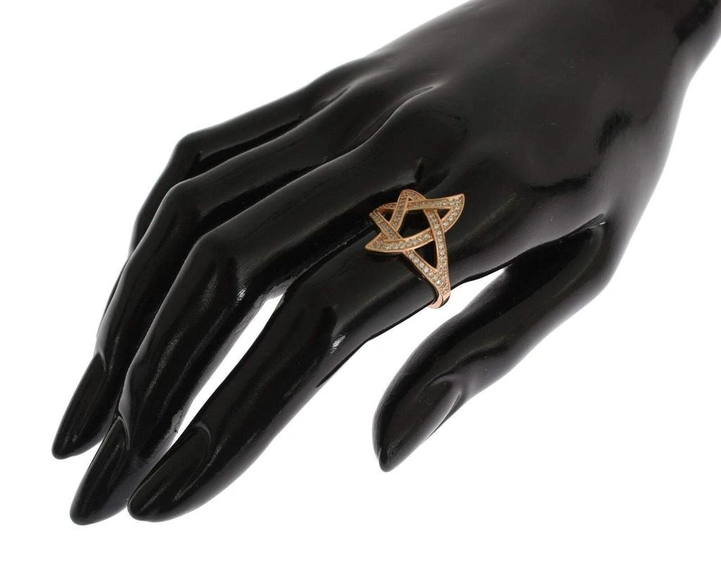 Nialaya Nialaya Womens Clear CZ Gold 925 Silver Ring 6