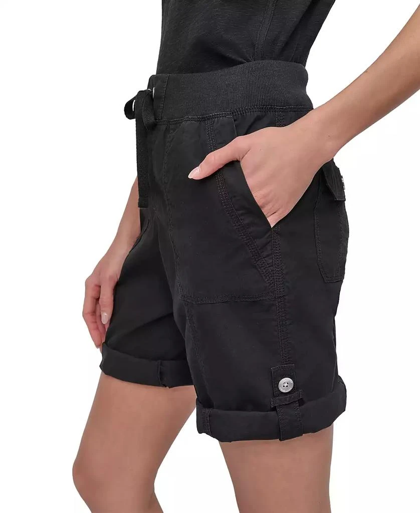 DKNY Women's Smocked-Waist Convertible Shorts 3