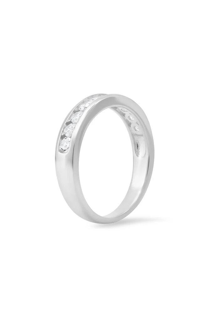 Queen Jewels Sterling Silver Channel Set Cubic Zirconia Ring 2