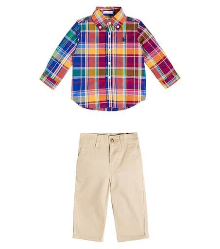 Ralph Lauren Baby cotton shirt and pants set 1