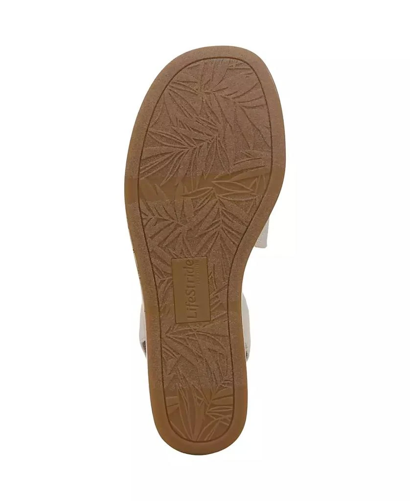 LifeStride Women's Odette Square Open Toe Wedge Sandals 5