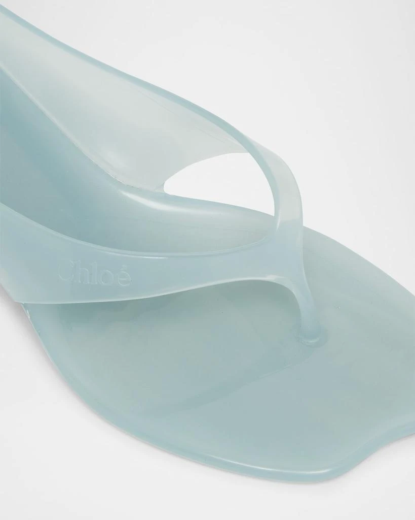 Chloé Jelly Thong Ankle-Strap Sandals 6