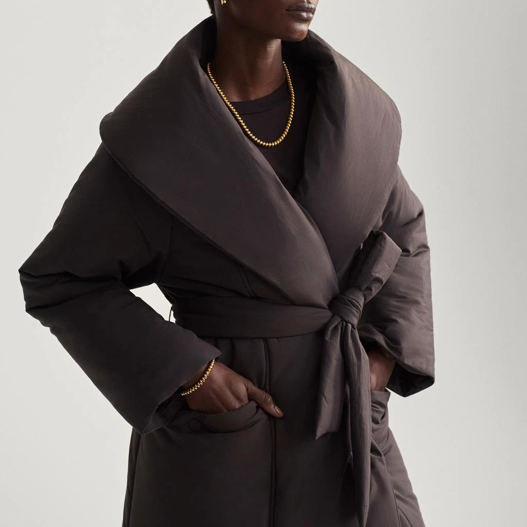 Varley Ana Cotton-Blend Shell Long Puffer Coat 4