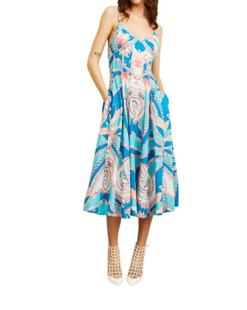 Love The Label Chloe Midi Dress In Bennett Print 1