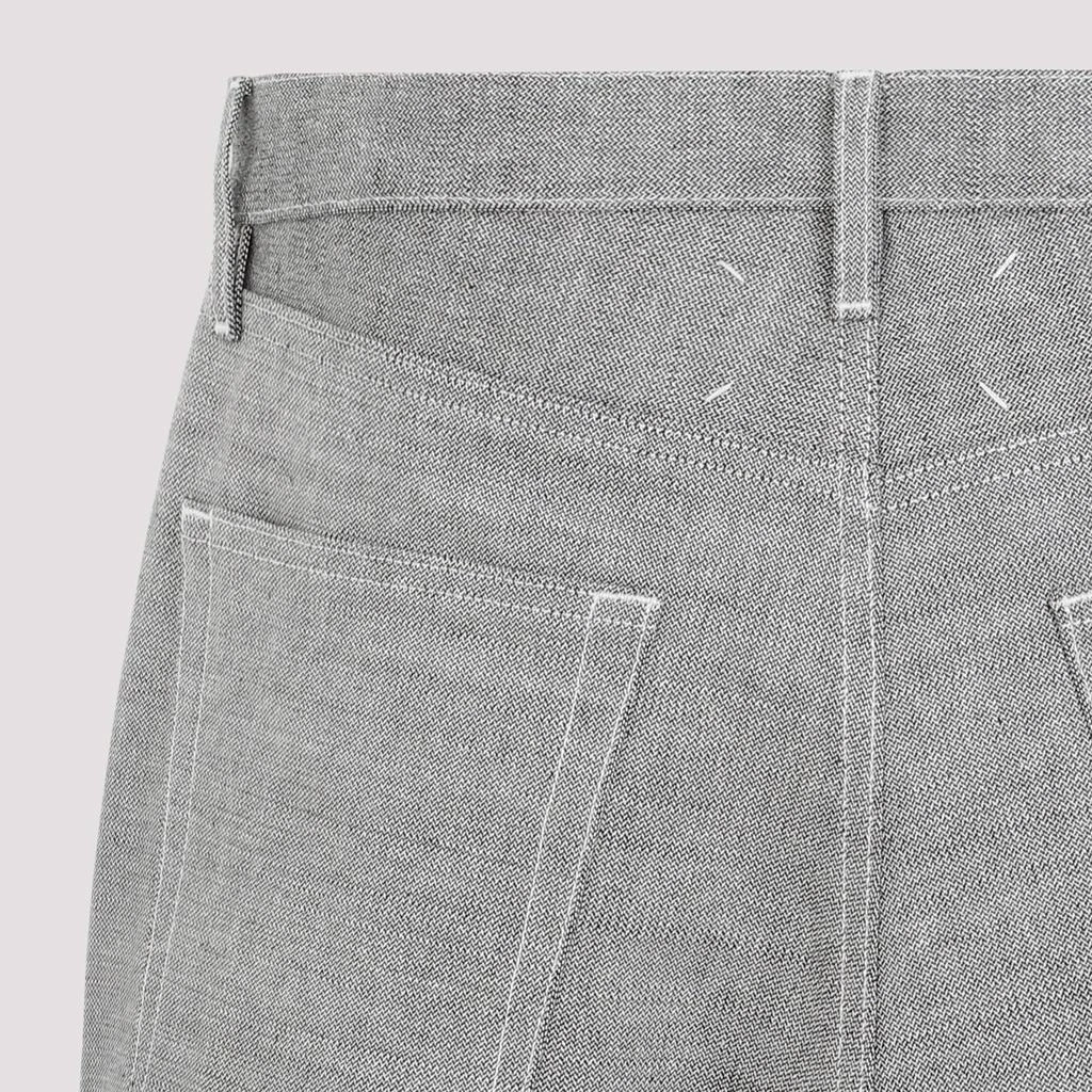 MAISON MARGIELA Caviar Grey Cotton 5 Pockets Pants 6