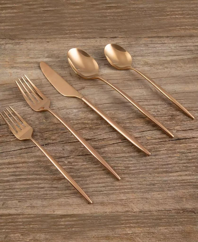 Cambridge Silversmiths Gaze Copper Mirror 20-Piece Flatware Set, Service for 4 3