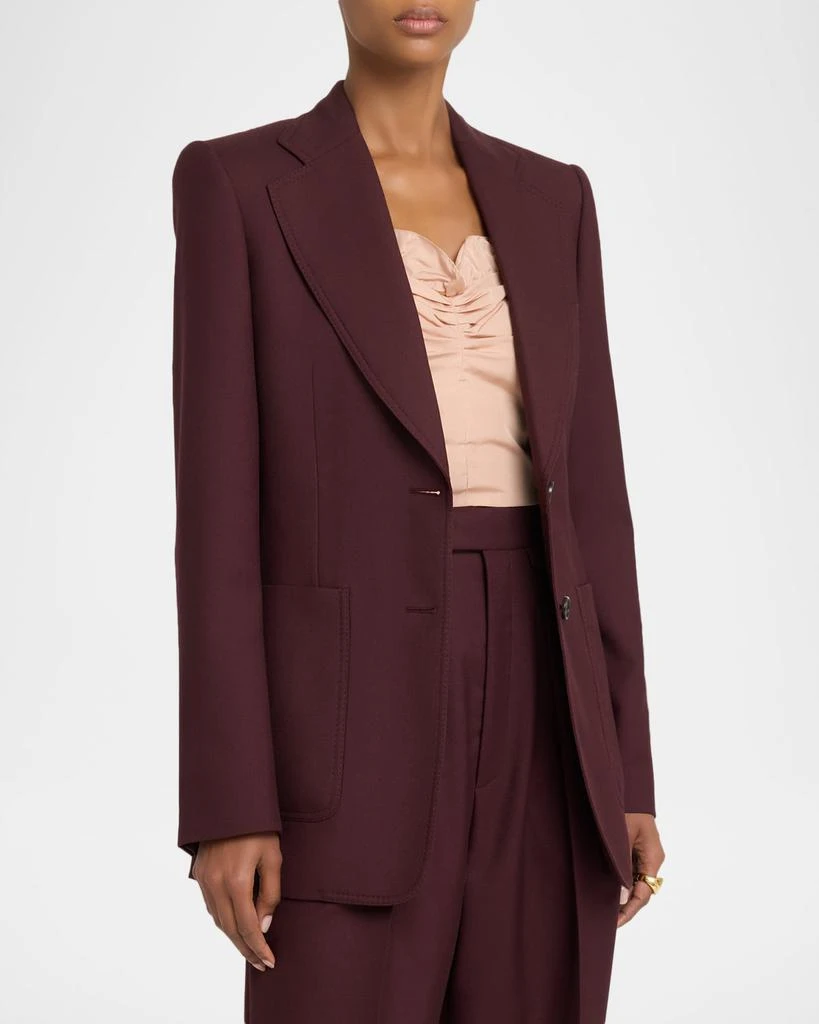 Chloé Wool Gabardine Single-Breasted Blazer Jacket 4