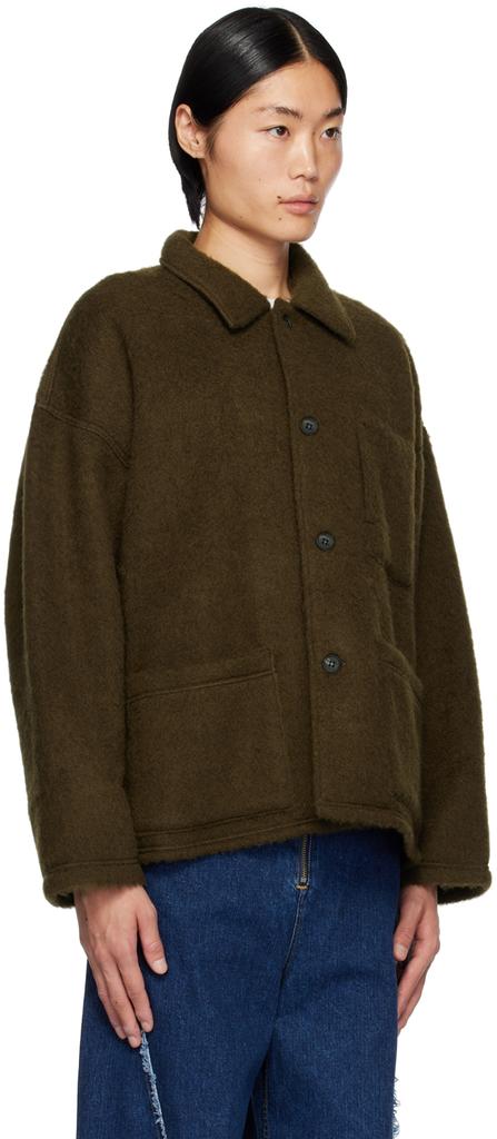 JieDa Khaki Brushed Jacket