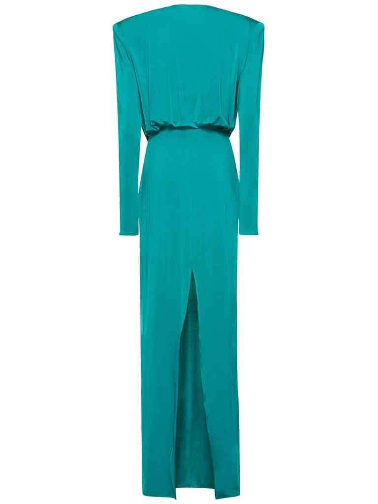 MAGDA BUTRYM Draped Viscose Jersey Long Dress 4