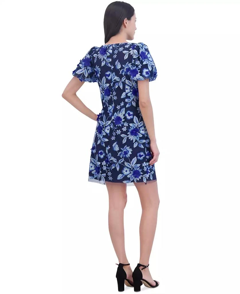 Eliza J Women's Floral Embroidered Puff-Sleeve Sheath Dress 2