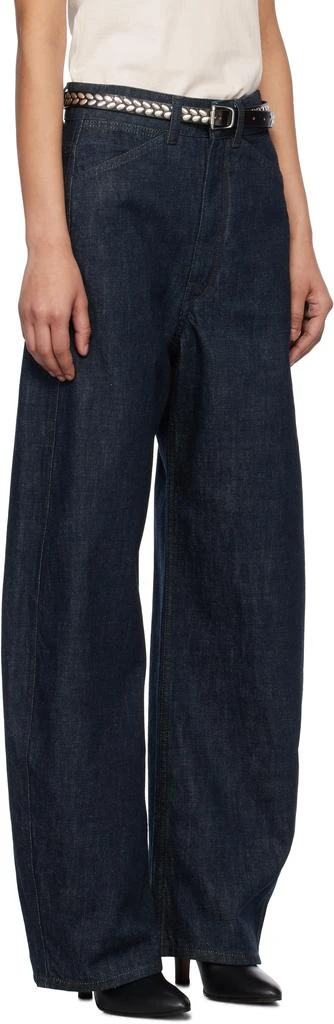 Lemaire Blue High Waisted Curved Jeans 2