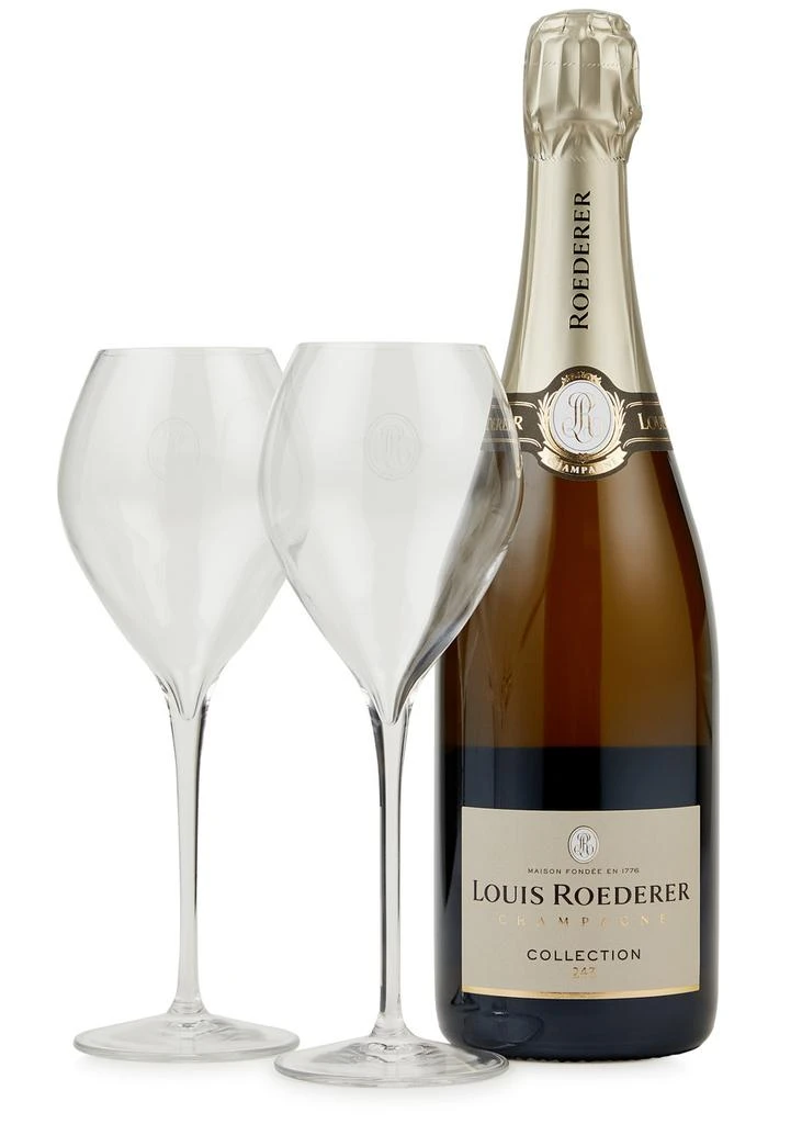 Louis Roederer Collection 243 Champagne MV & Flutes Gift Set 2