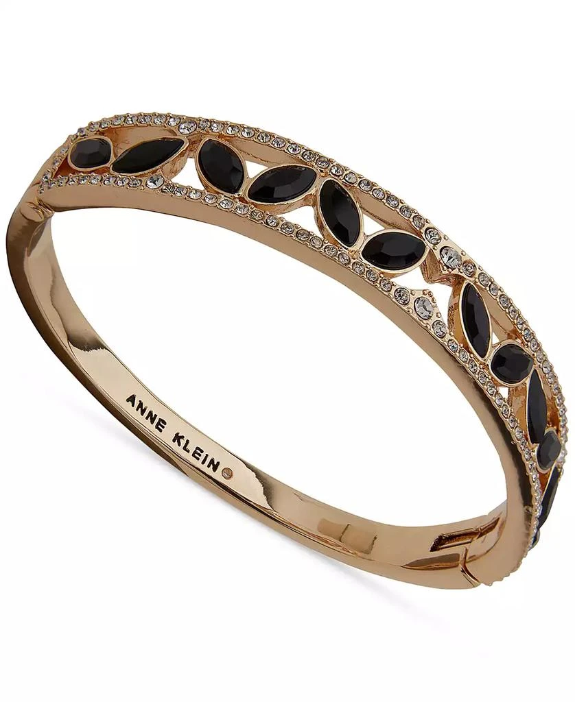 Anne Klein Women
s Boxed Gold-Tone Crystal Hinge Bangle Bracelet