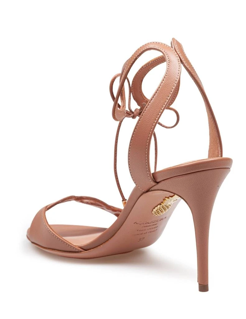 Aquazzura Aquazzurra Tessa 85 Leather Sandal In Nude Color 2