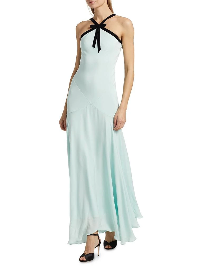 Rodarte Silk Crepe Halterneck Maxi Dress 2