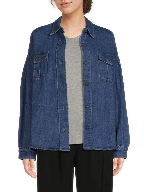 French Connection Penelope Drop Shoulder Denim Jacket 1