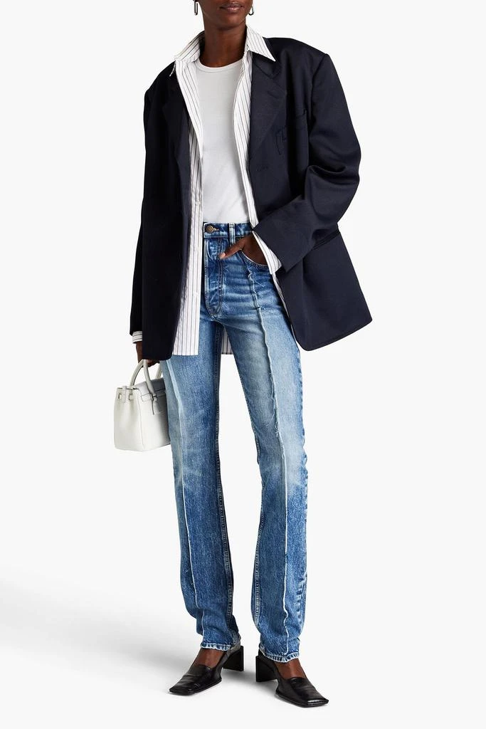MAISON MARGIELA Faded high-rise straight-leg jeans 2