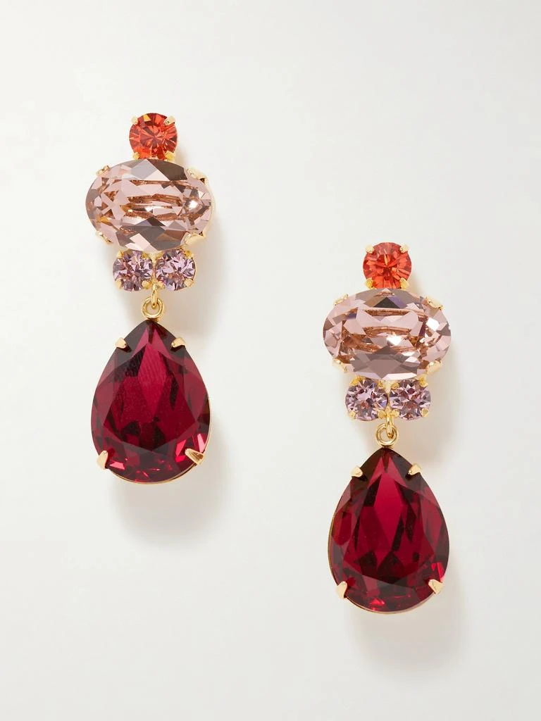 Jennifer Behr Catherine Gold-plated Crystal Earrings