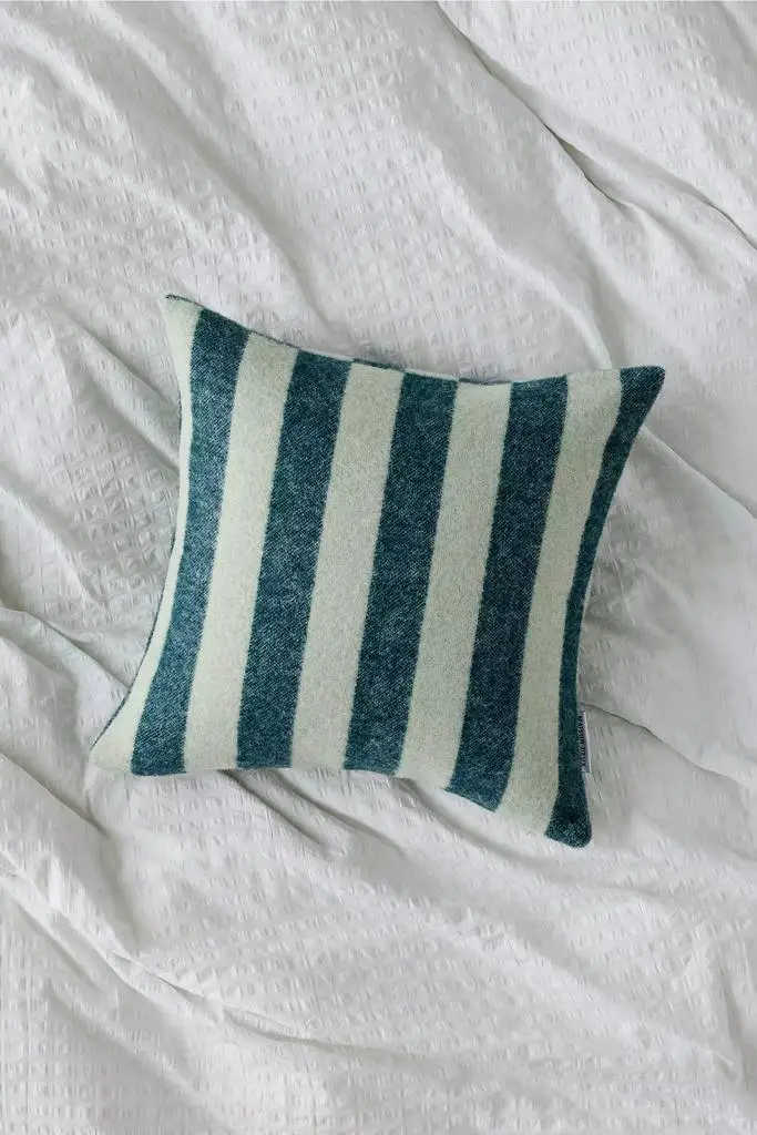 Maison Deux Maison Deux Candy Wrap Striped Wool Throw Pillow Case