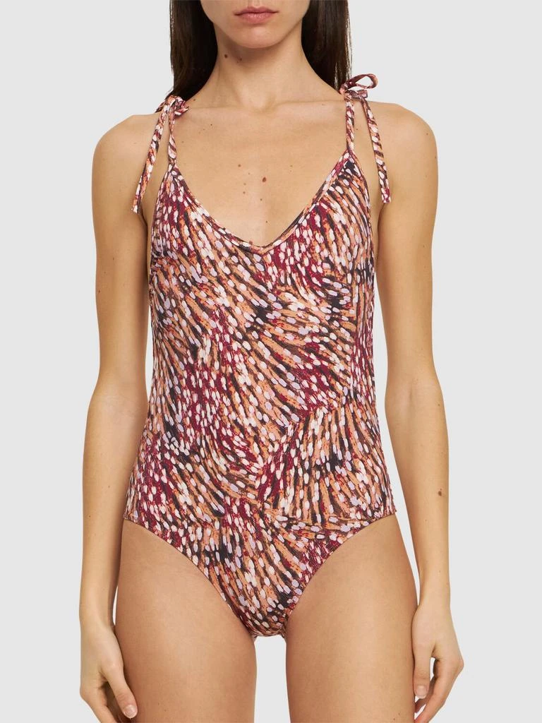 Isabel Marant Swan Printed One Piece Swimsuit 1