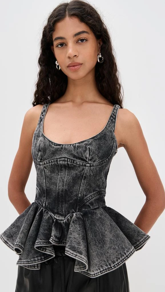 MarquesAlmeida Denim Corset with Asymmetric Hem