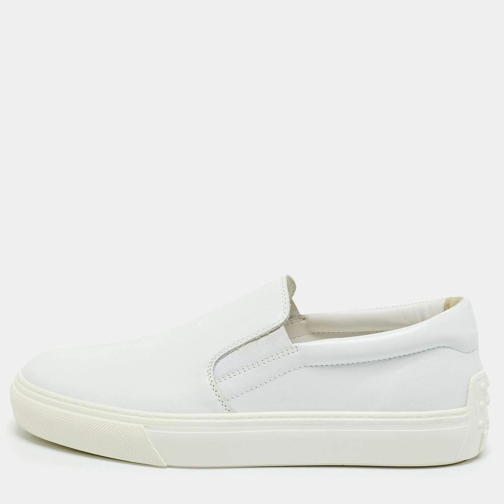 Tod’s brand new never worn slip on cassetta white leather sneaker size 10.5 TOD main image 4